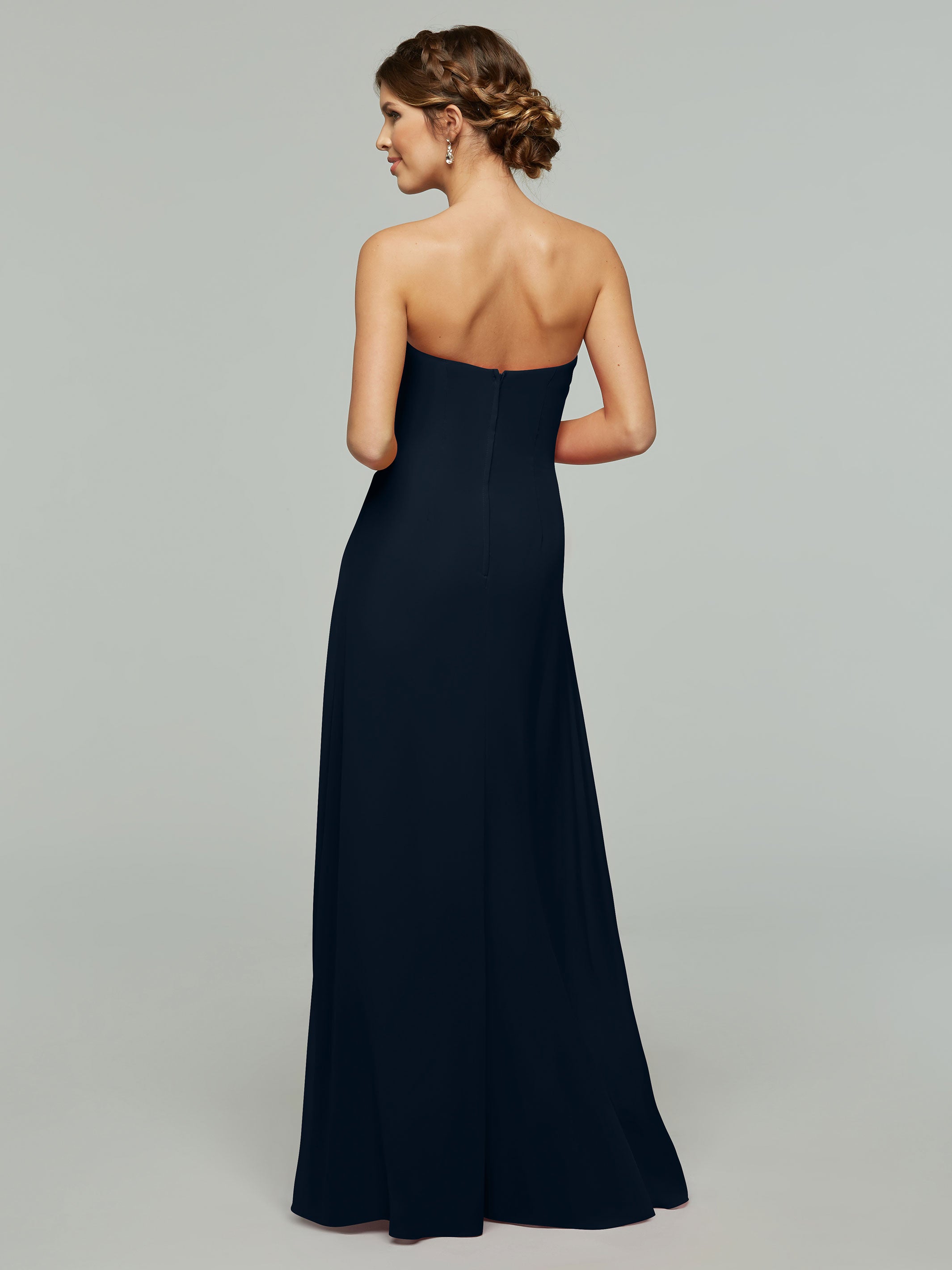 Elegant 80046 Chiffon Sheath Bridesmaid Dress with Sweetheart Neckline - Perfect for Weddings, Formal Events & Special Occasions