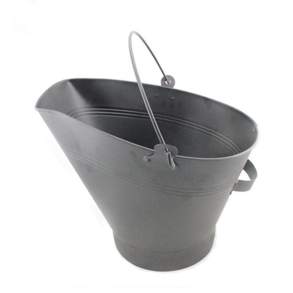 VODA Fireplace Bucket VDTT406 - Heavy Duty Metal Ash Bucket for Fireplace, Wood Stove, and Campfire Cleanup - Perfect for Indoor and Outdoor Use