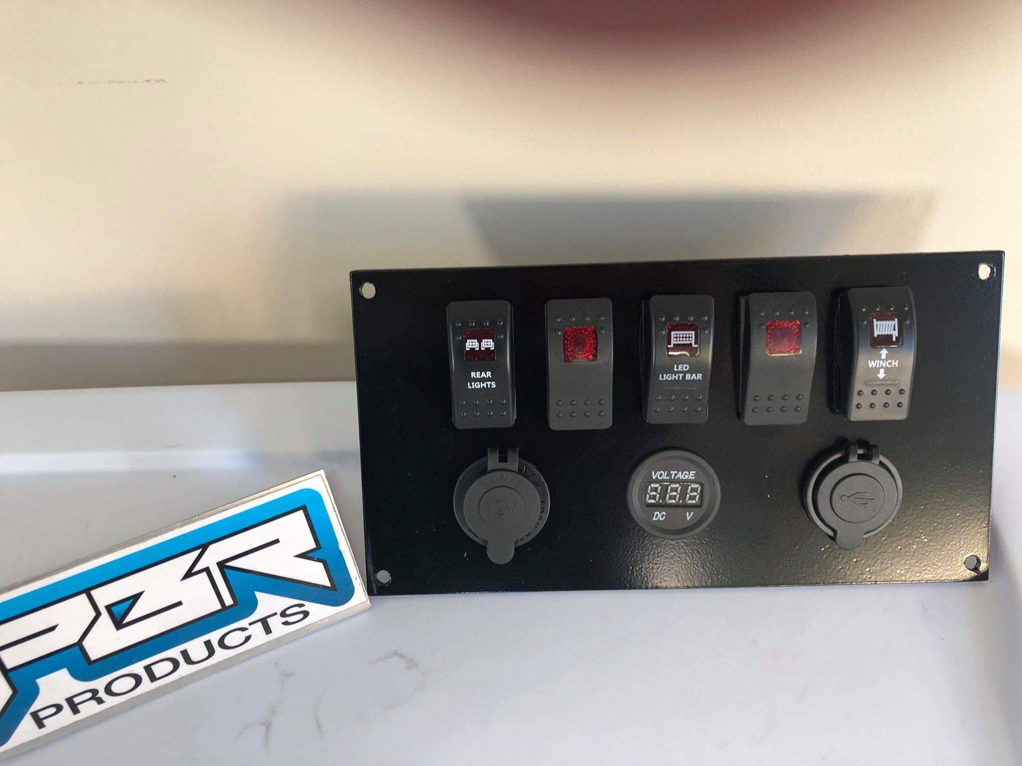 Honda Pioneer 1000 Switch Plate with Winch, Rear Lights & Light Bar - Includes Voltmeter | Perfect for Off-Roading, Hunting & Utility Work