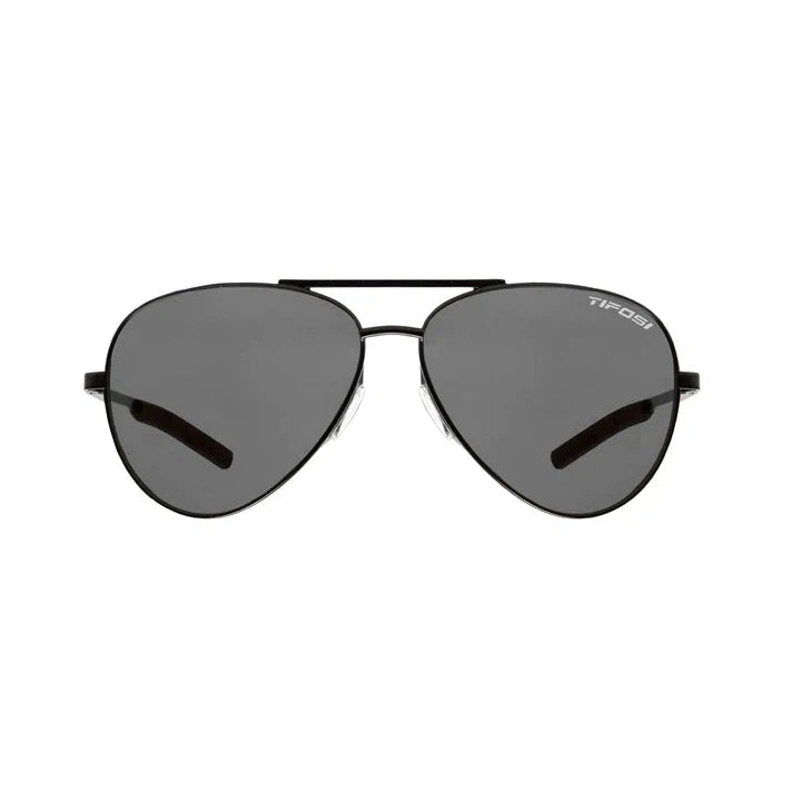 Tifosi Shwae Satin Black Sunglasses - Polarized UV Protection Sports Shades for Running, Cycling & Outdoor Activities