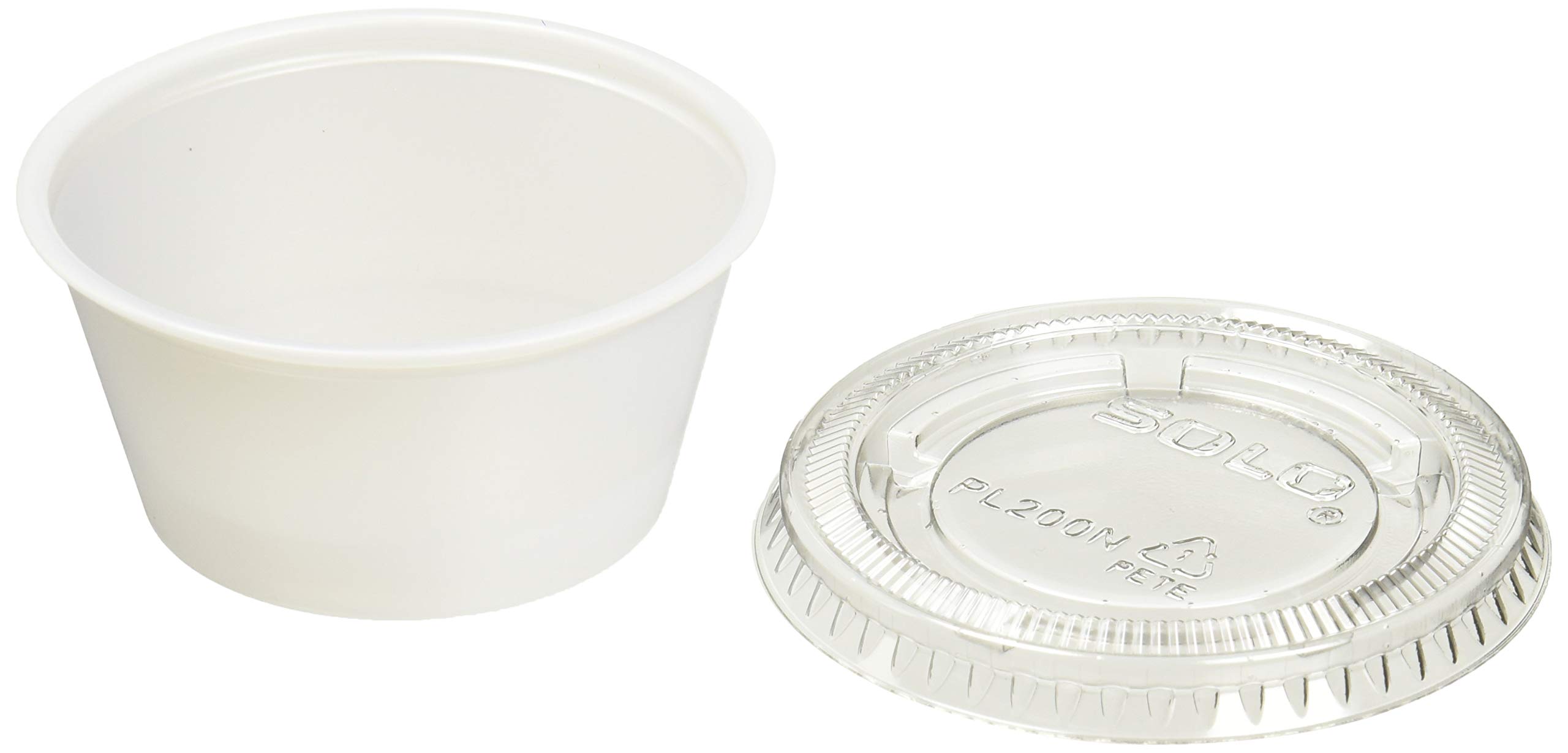 **Dart Solo Disposable Souffle Cup Lids - Clear Plastic, 125 Count (PL200N) - Perfect for Catering, Baking & Party Desserts**