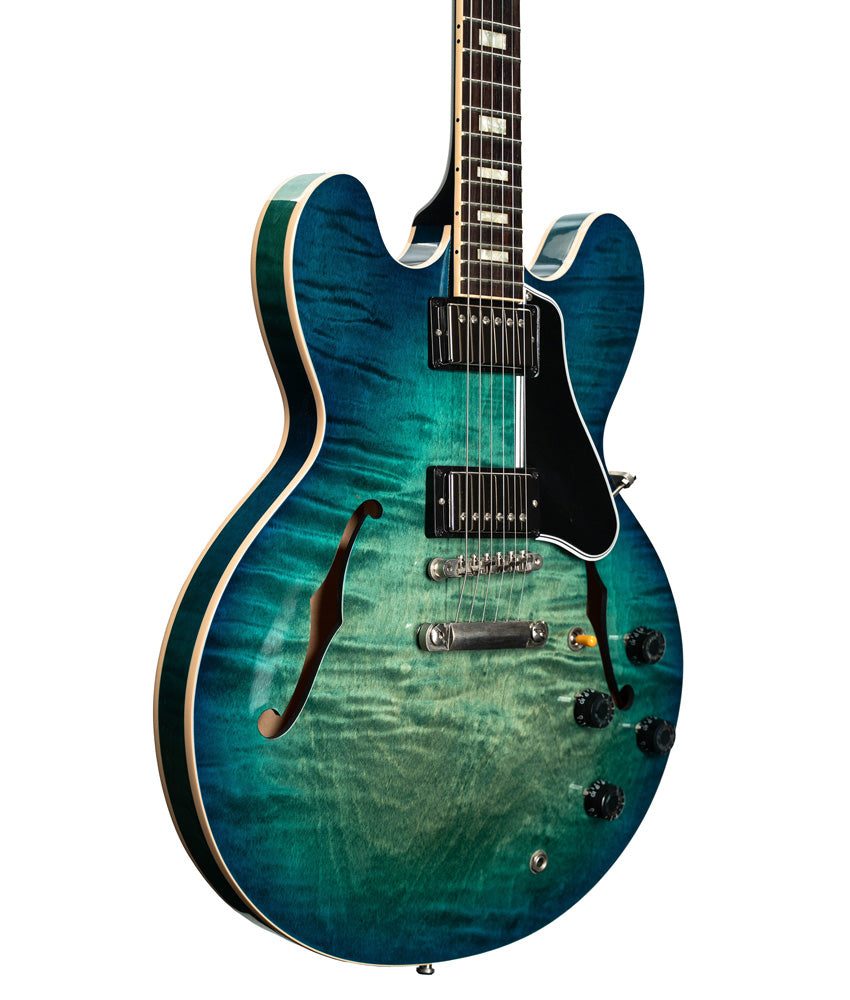 2018 Gibson ES-335 Figured Semi-Hollow Electric Guitar in Aquamarine – Premium Vintage Tone for Blues, Jazz & Rock Performances