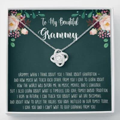 Custom Grandma Necklace - Heart Charm Gift for Grammy, Anniversary & New Grandmas - Perfect for Special Occasions