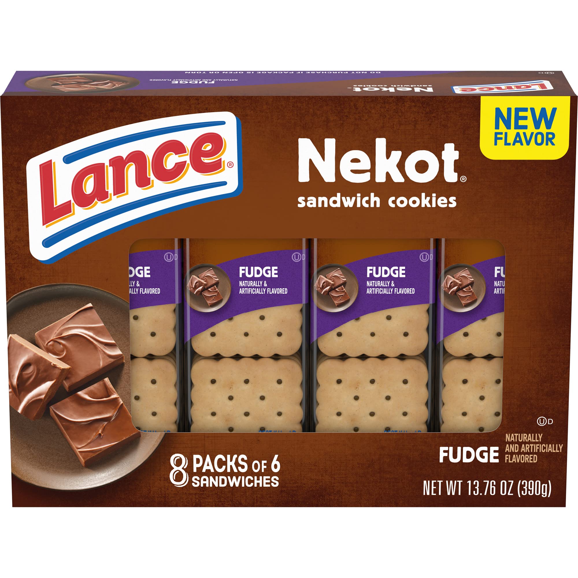 Lance Chocolate Fudge Cookies - 3 Pack | Delicious Soft Baked Cookies for Snacks, Lunch Boxes & Office Treats | Rich Chocolate Flavor | Gluten Free & Kosher Certified