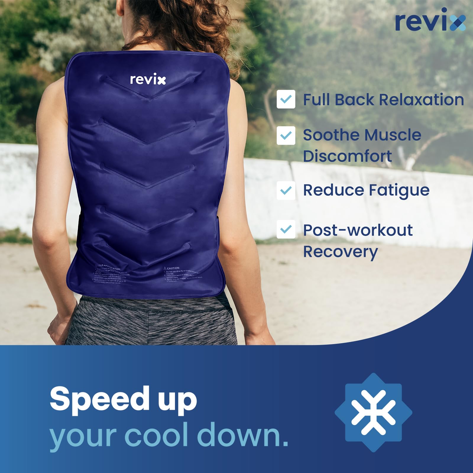REVIX Large Reusable Ice Pack for Back Pain Relief - 13