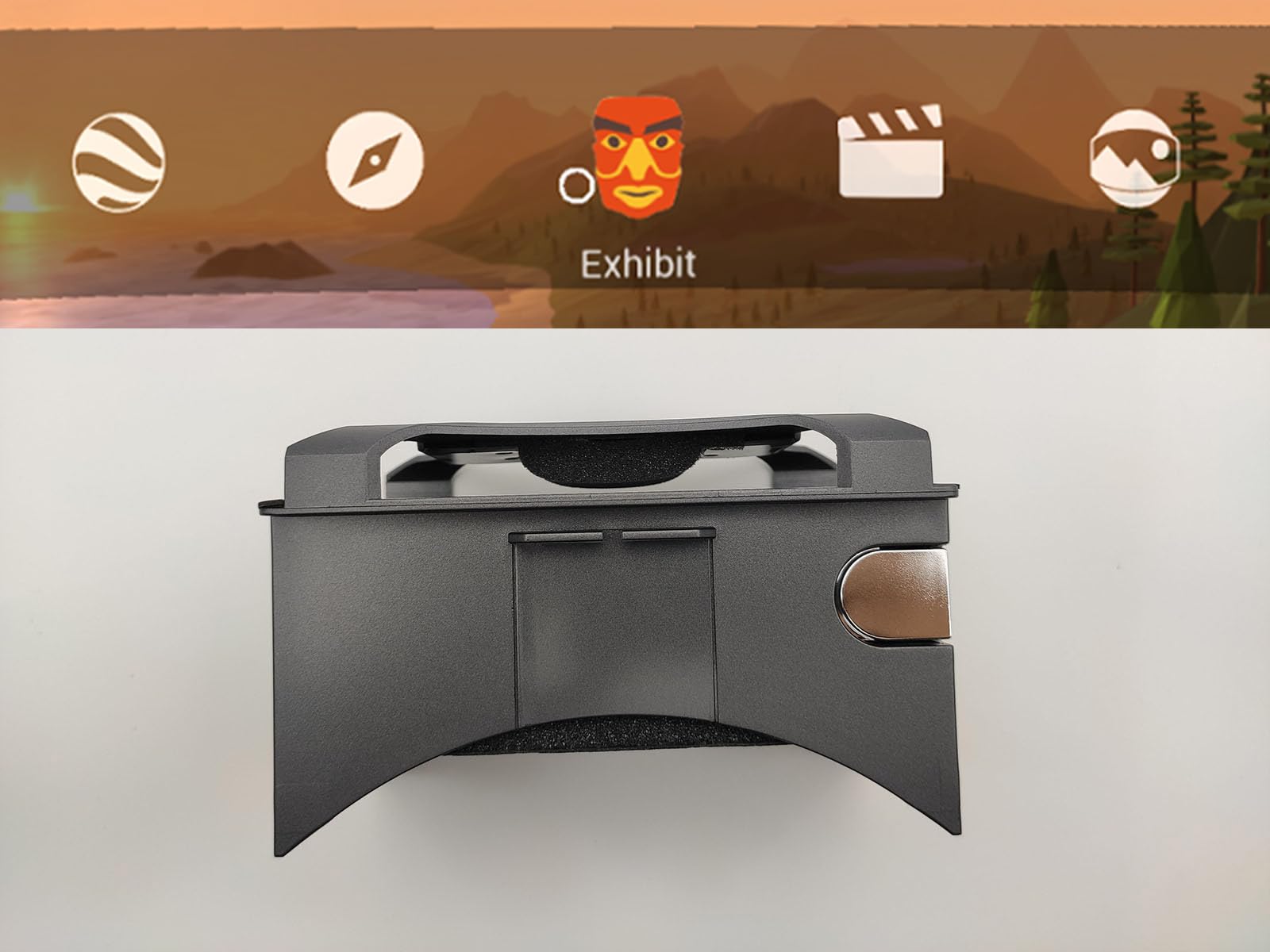Google Cardboard VR Headset - Virtual Reality Glasses with Comfortable Head Strap for 4-6.8 Inch Smartphones | Immersive 3D Gaming & 360° Video Experience for Movies, Travel & Education