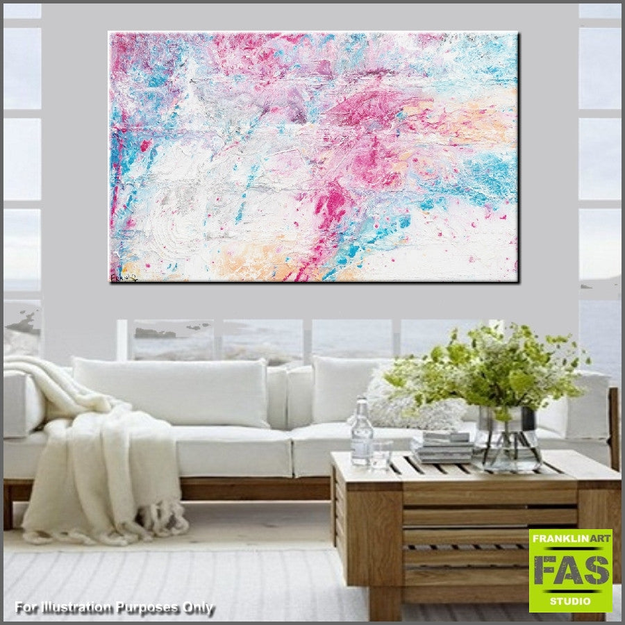 Inspirational Pink & Pastel Blue Wall Art - Perfect for Home Decor, Bedroom, Living Room & Office
