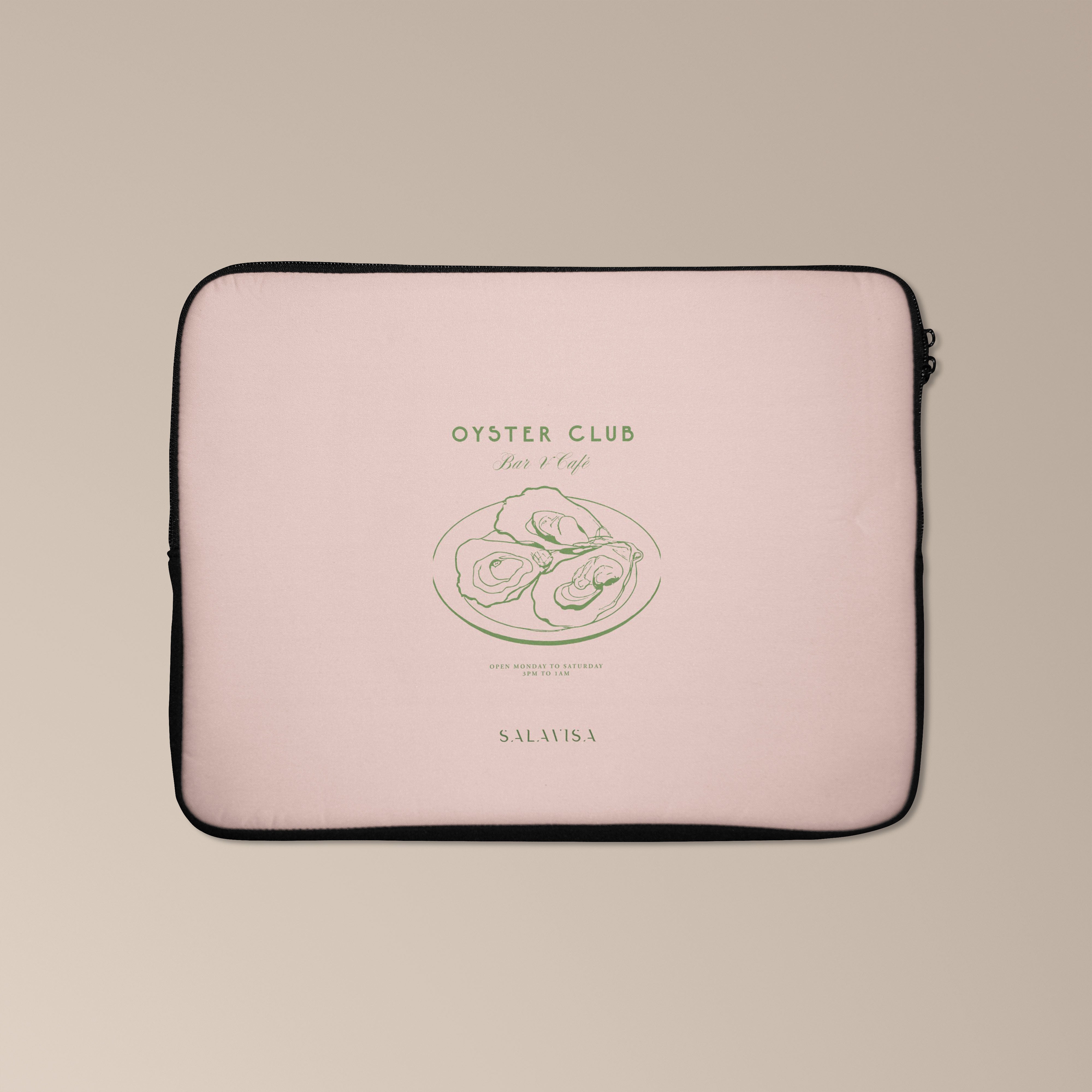 Premium Oyster Club Laptop Sleeve Case - 13-15 Inch Waterproof Neoprene Protective Cover for MacBook Pro/Air, Dell, HP - Perfect for Travel, Work & School