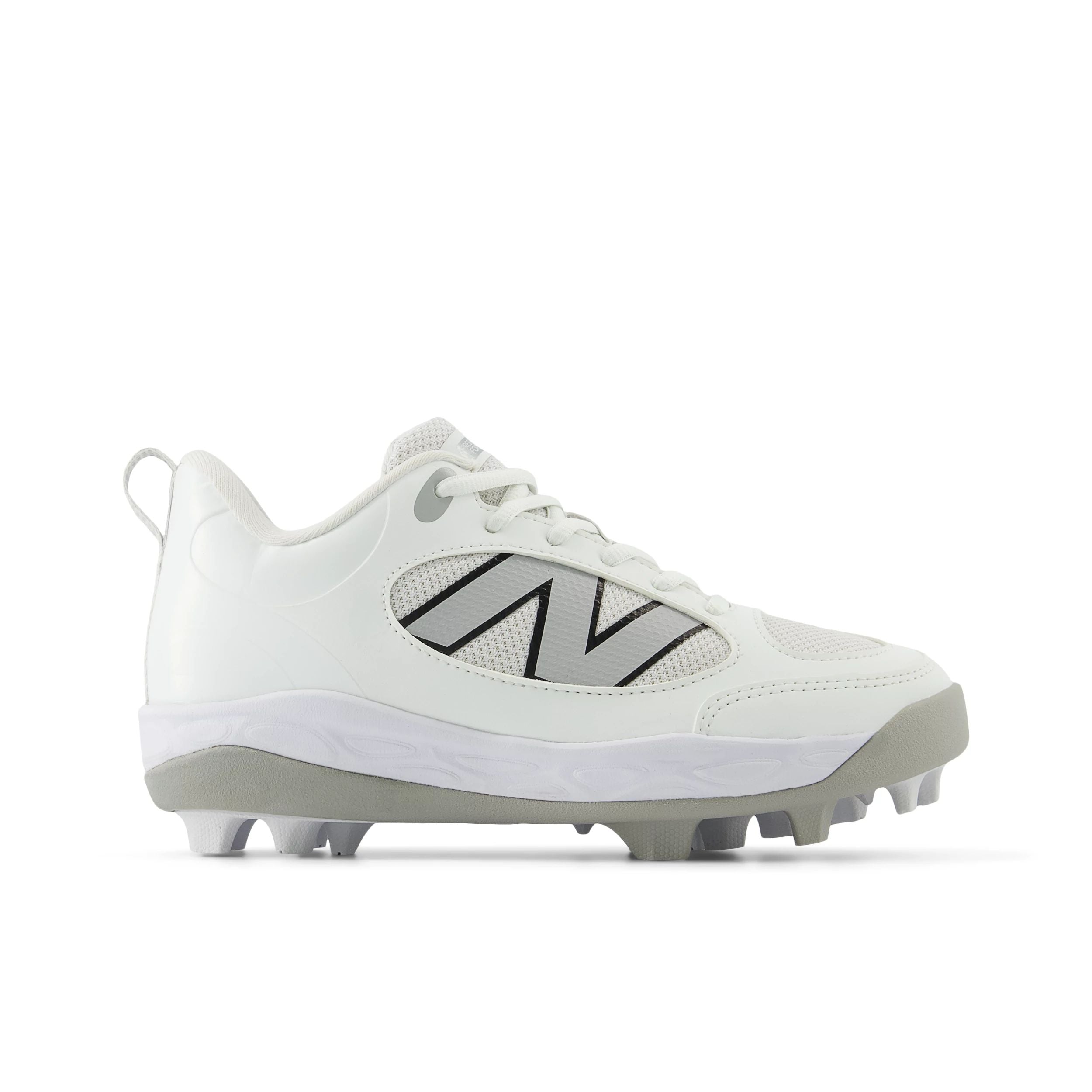 New Balance 3000v7 White Youth Baseball Cleats - Lightweight Molded Cleats for Kids & Youth - Perfect for Baseball, Softball & Field Sports