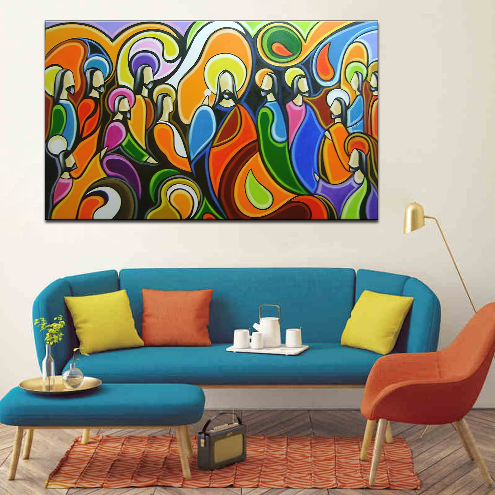 TIMUBA Classic Art Last Supper - 28x40 Inches Canvas Wall Art for Dining Room & Living Room Decor | Religious Christian Home Decor | Perfect for Gifts & Wall Decoration