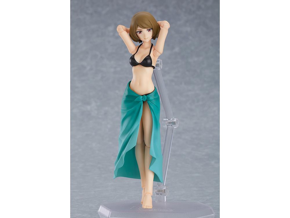 Figma #495 Chiaki Female Swimsuit Body Action Figure - Anime Collectible for Display & Photography | Perfect for Cosplay, Gift Giving & Anime Fans Collection