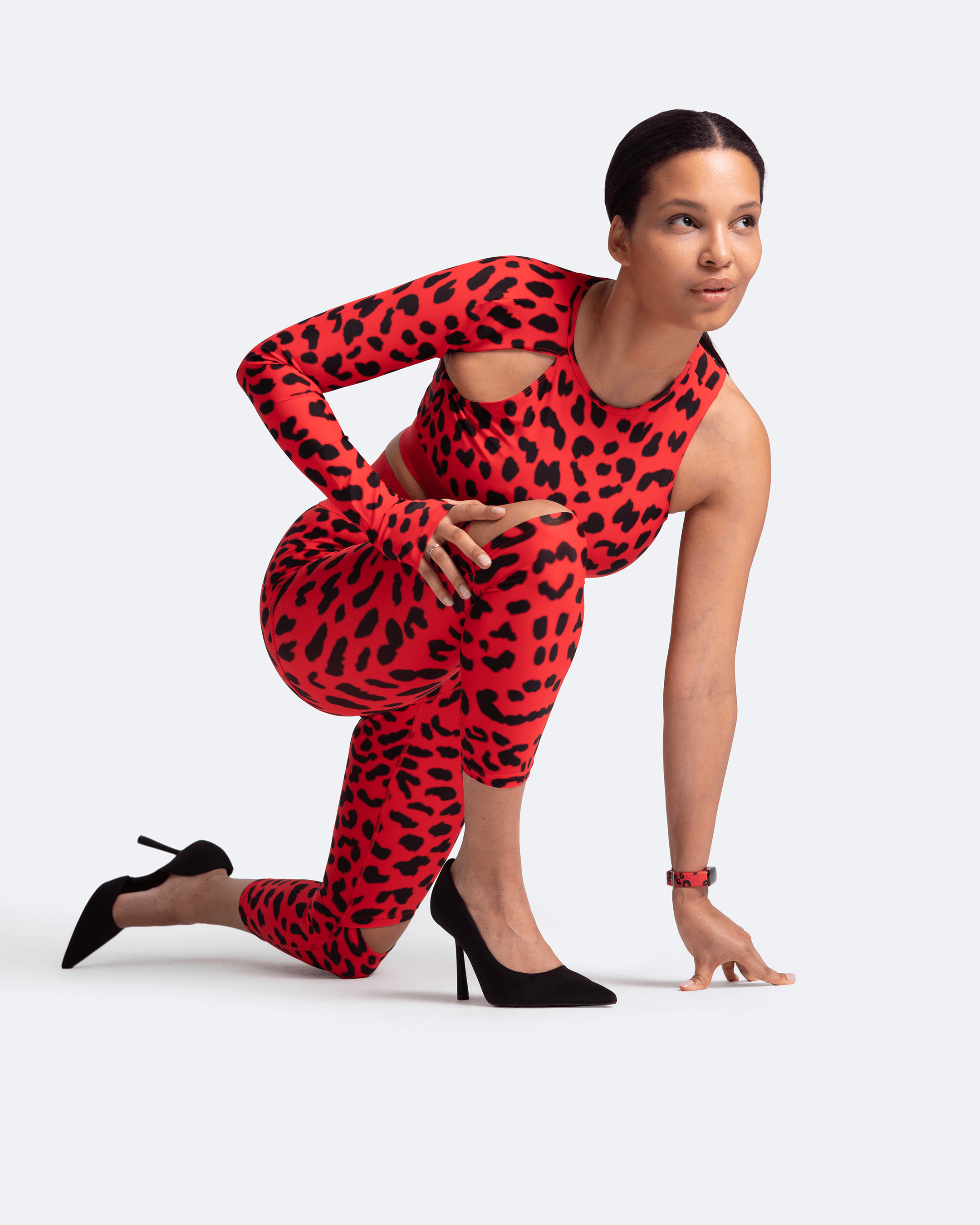 High Waist Yoga Pants with Side Slits - Women's Workout Leggings for Running, Gym & Lounge Wear