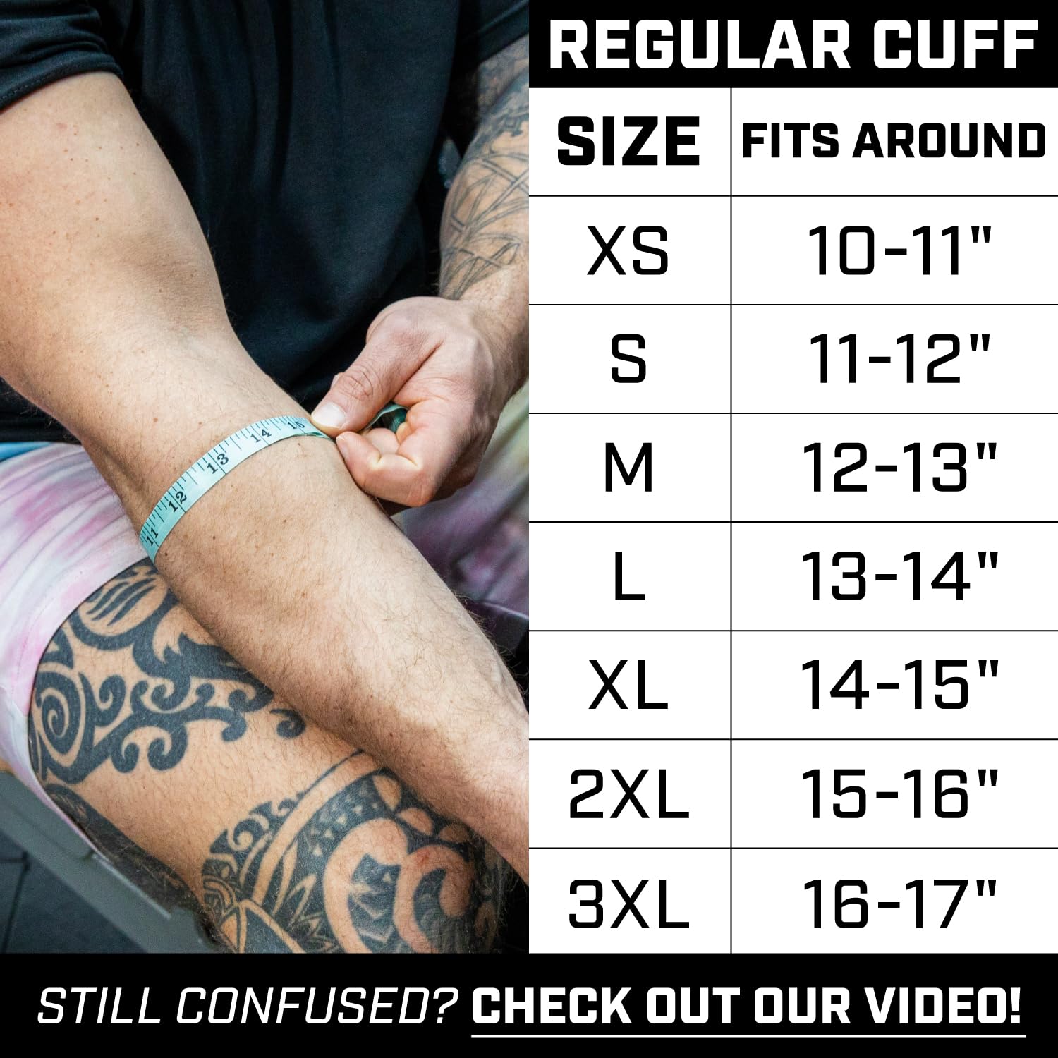 Serious Steel Fitness Compression Cuff - Arm, Bicep, Calf & Elbow Support Sleeve (11 Inch) for Workout Recovery & Injury Prevention | Ideal for Gym, Running & Sports Training