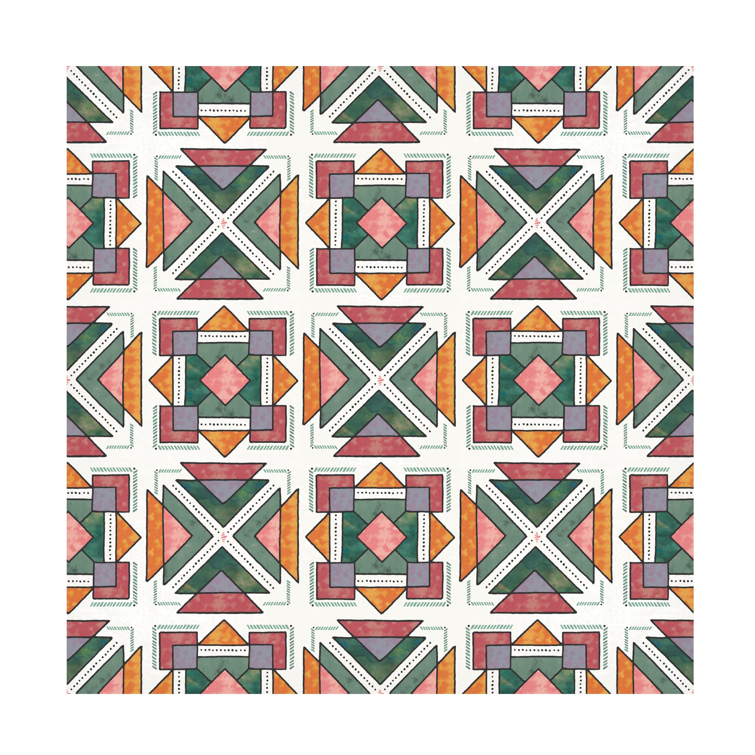 Jess Aiken 'Spectrum Step 07A' Modern Abstract Canvas Wall Art - Vibrant Colorful Painting for Living Room, Bedroom & Office Decor