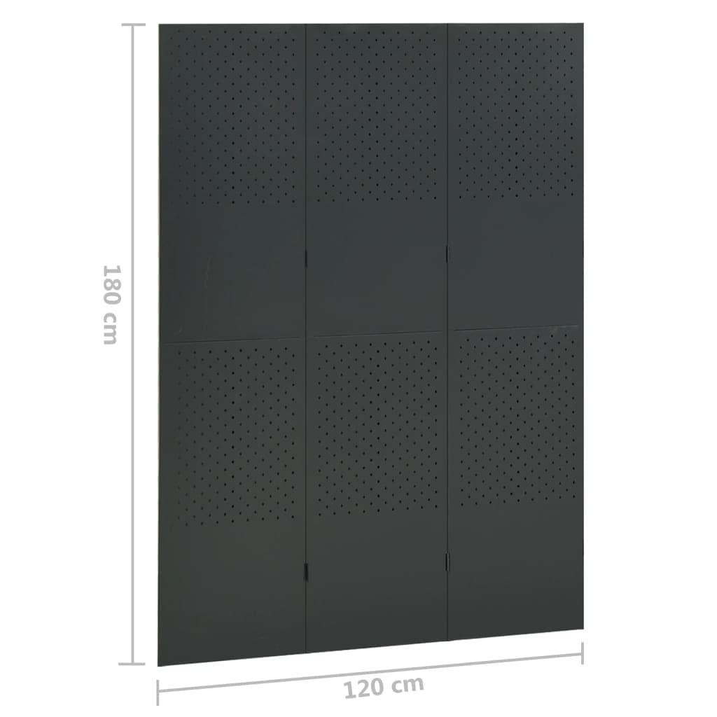 CHARMMA 3-Panel Room Divider Screen - 47.2