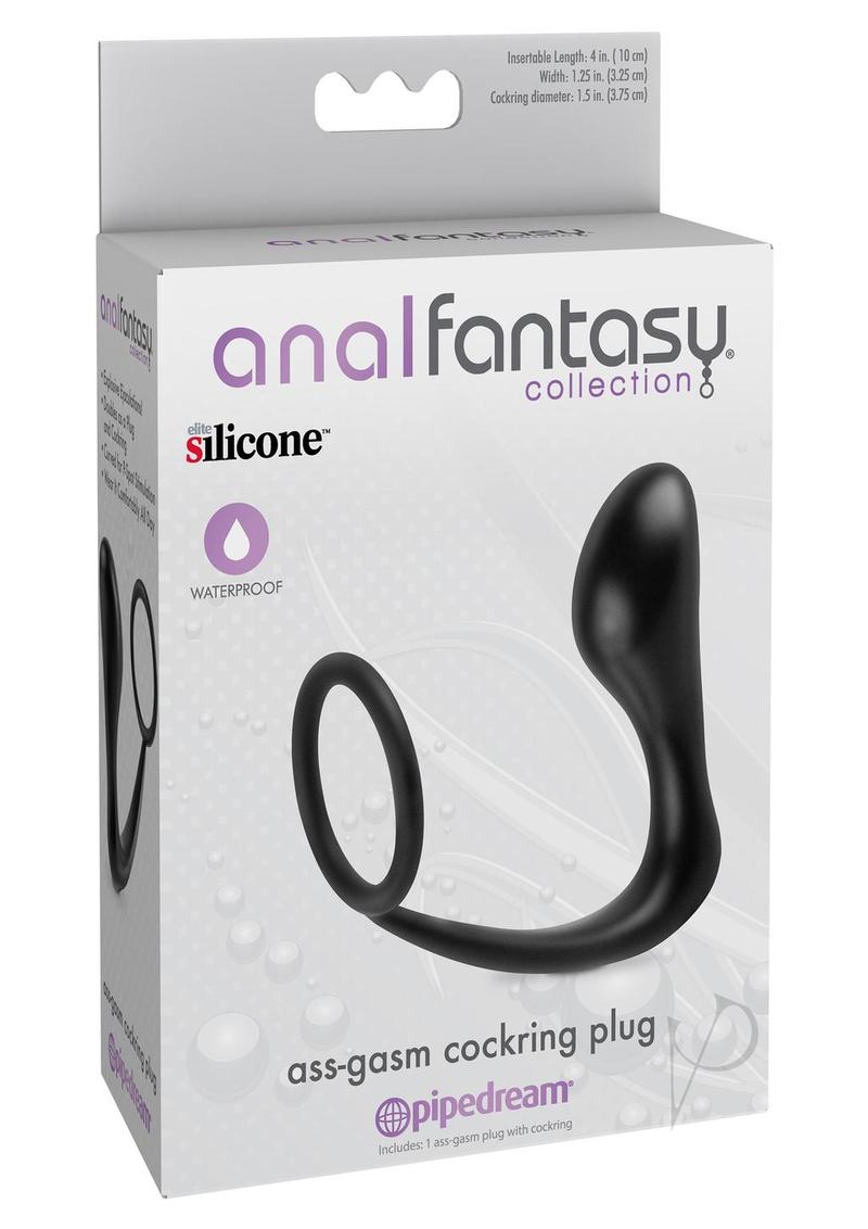 Anal Fantasy Collection - Black 4in Ass Gasm Cock Ring Plug for Enhanced Pleasure & Couples Play - Perfect for BDSM, Roleplay & Spicing Up Your Sex Life