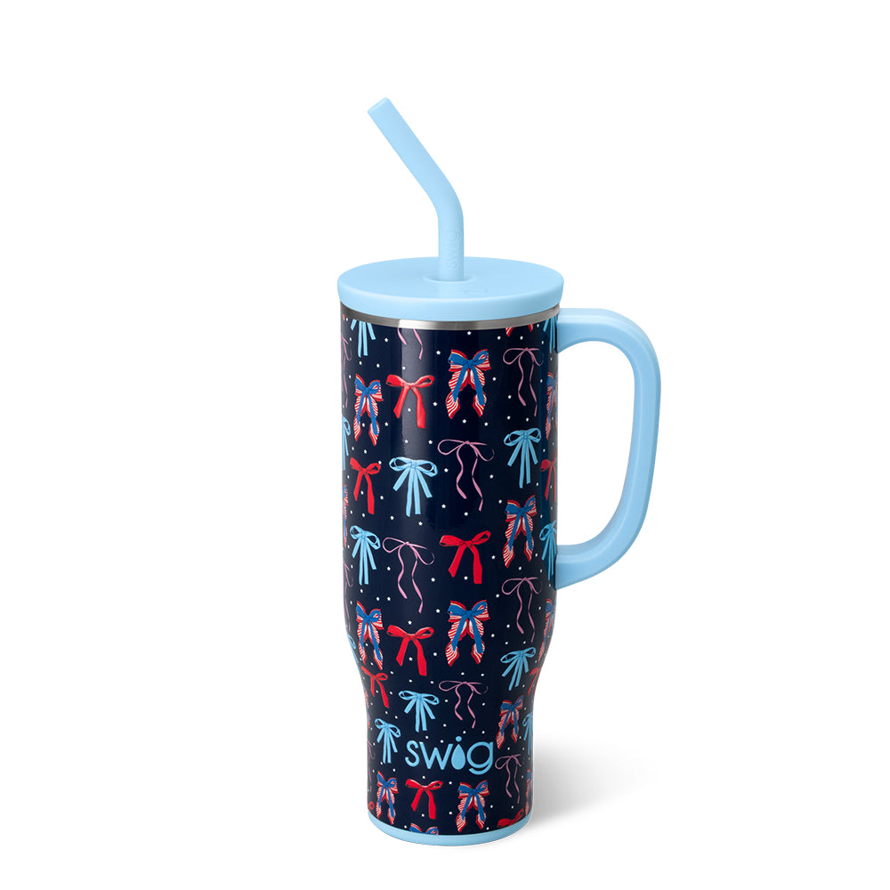 Miss Independence Mega Mug 30oz - Large Insulated Stainless Steel Tumbler with Lid & Straw - Perfect for Coffee, Tea & Cold Drinks at Home, Office or Travel