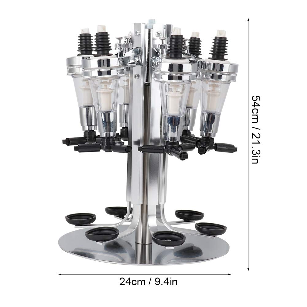 Premium 6-Bottle Rotating Liquor Dispenser - Professional Bar Station with Bottle Holder - Perfect for Home Bars, Parties & Restaurants