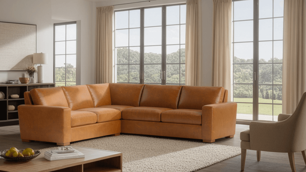 Extra Deep Couch Potato Sectional Sofa - Ultra Comfortable Lounge & Relaxation for Living Room, Family Room, or Home Theater