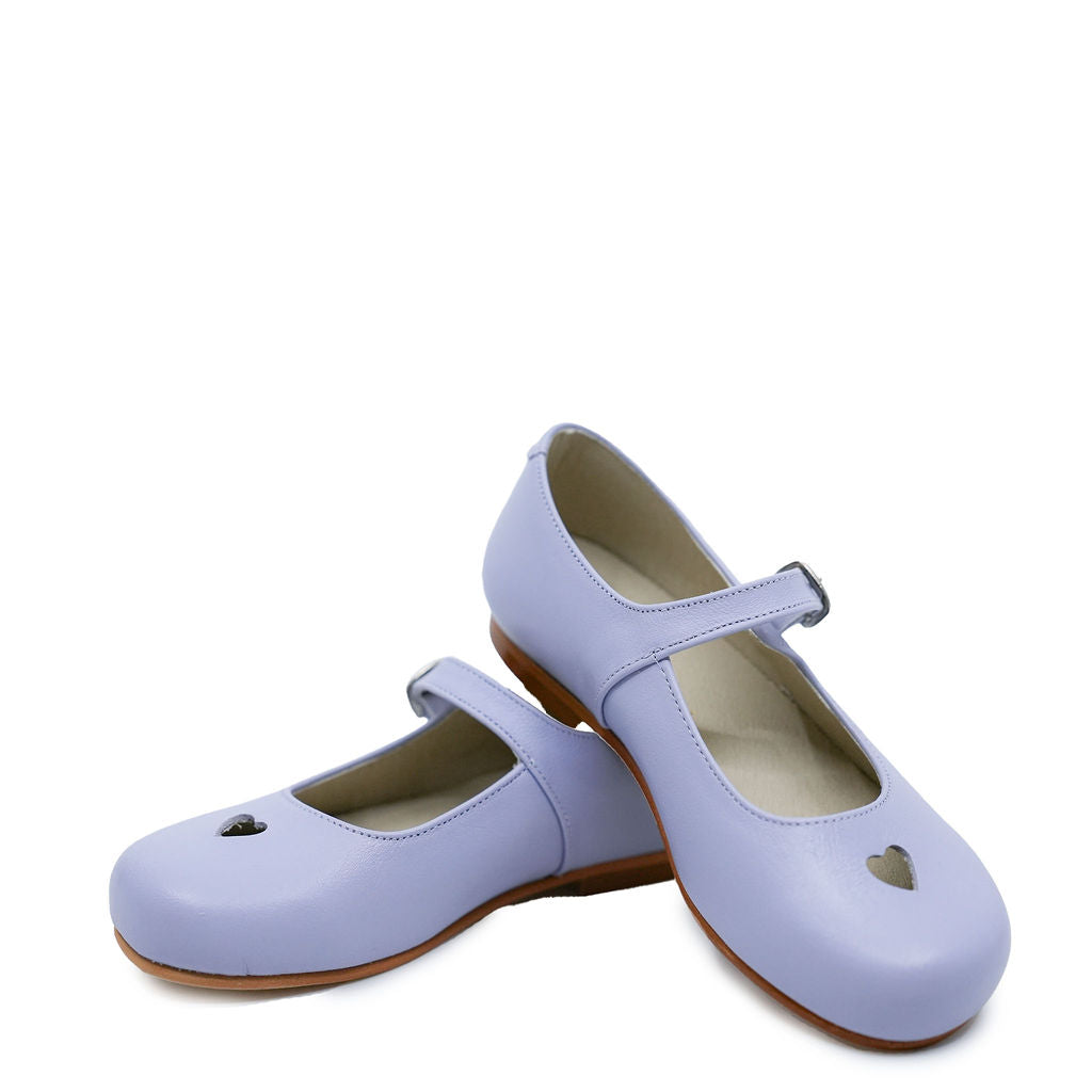 Sonatina Purple Heart Mary Jane Flats for Women - Comfortable & Stylish Ballet Shoes for Work, Casual Wear, and Special Occasions