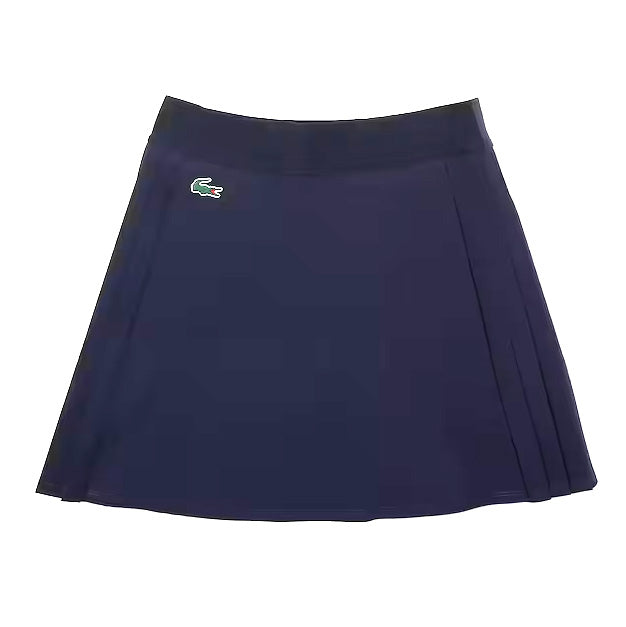 Lacoste Women's Built-In Short Tennis Skirt - Navy Blue | Comfortable & Styletic Athletic Skirt for Tennis, Golf & Casual Wear