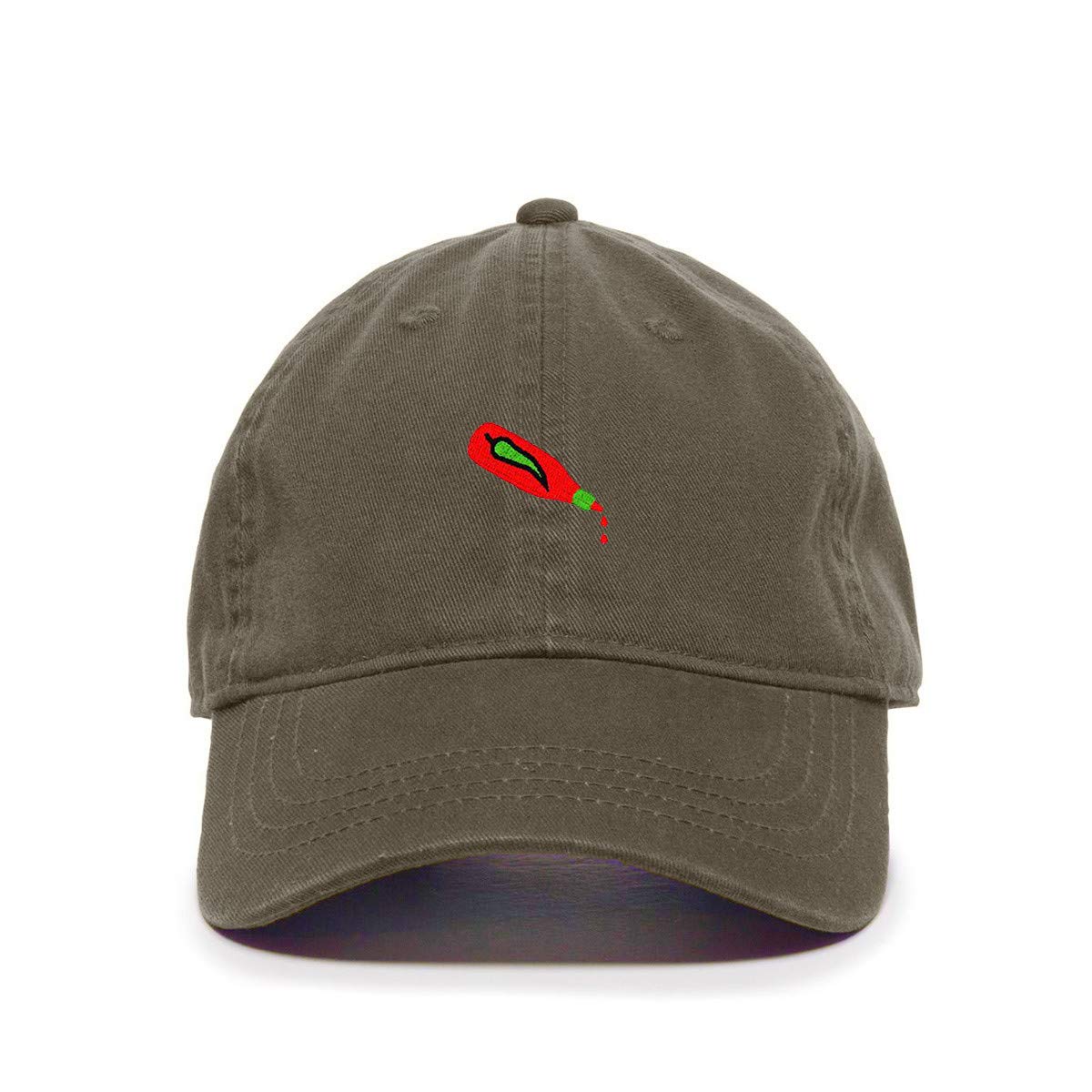 Spicy Hot Sauce Bottle Embroidered Cotton Baseball Cap - Adjustable Dad Hat for Cooking, BBQ, and Outdoor Activities