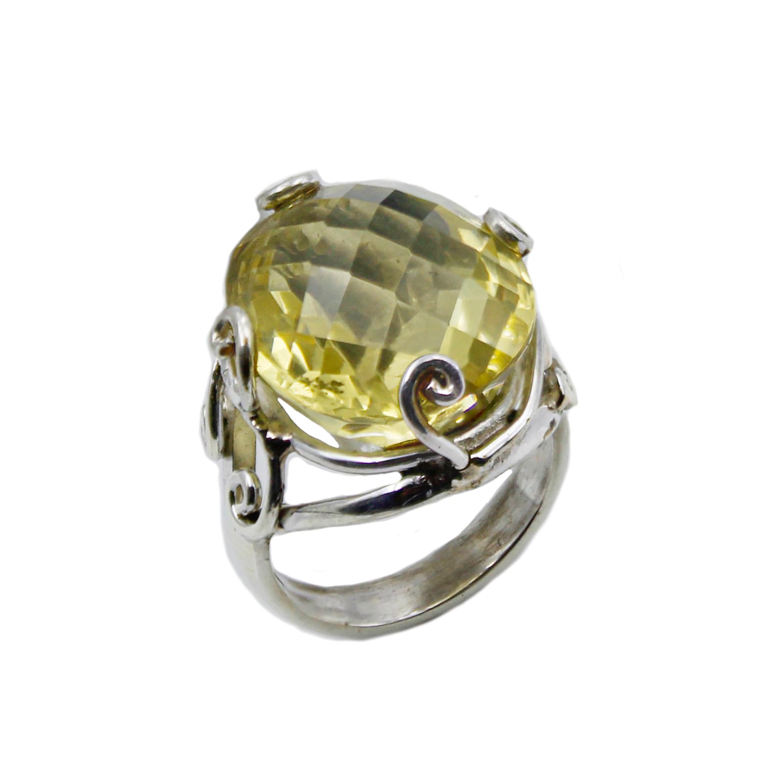 Lemon Quartz Gemstone Ring for Women & Men - 925 Sterling Silver Handmade Jewelry | Elegant Fashion Accessory for Parties, Weddings & Everyday Wear