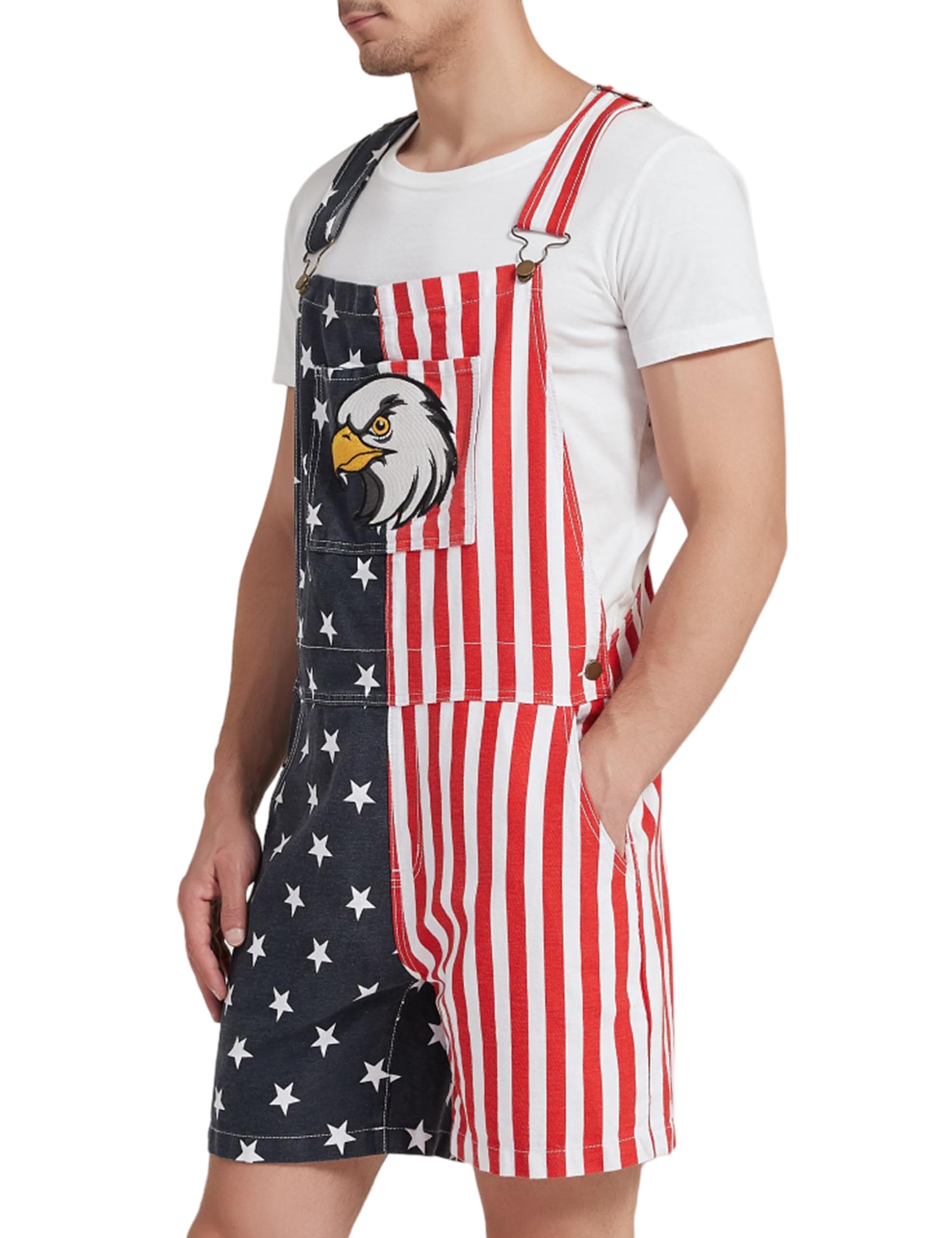 OeyFnbmO Unisex Overalls Shorts - Printed Bib Coveralls for Men & Women | Summer Jumpsuit Outfits | Couple Matching Gifts for Beach, Festival & Outdoor Activities