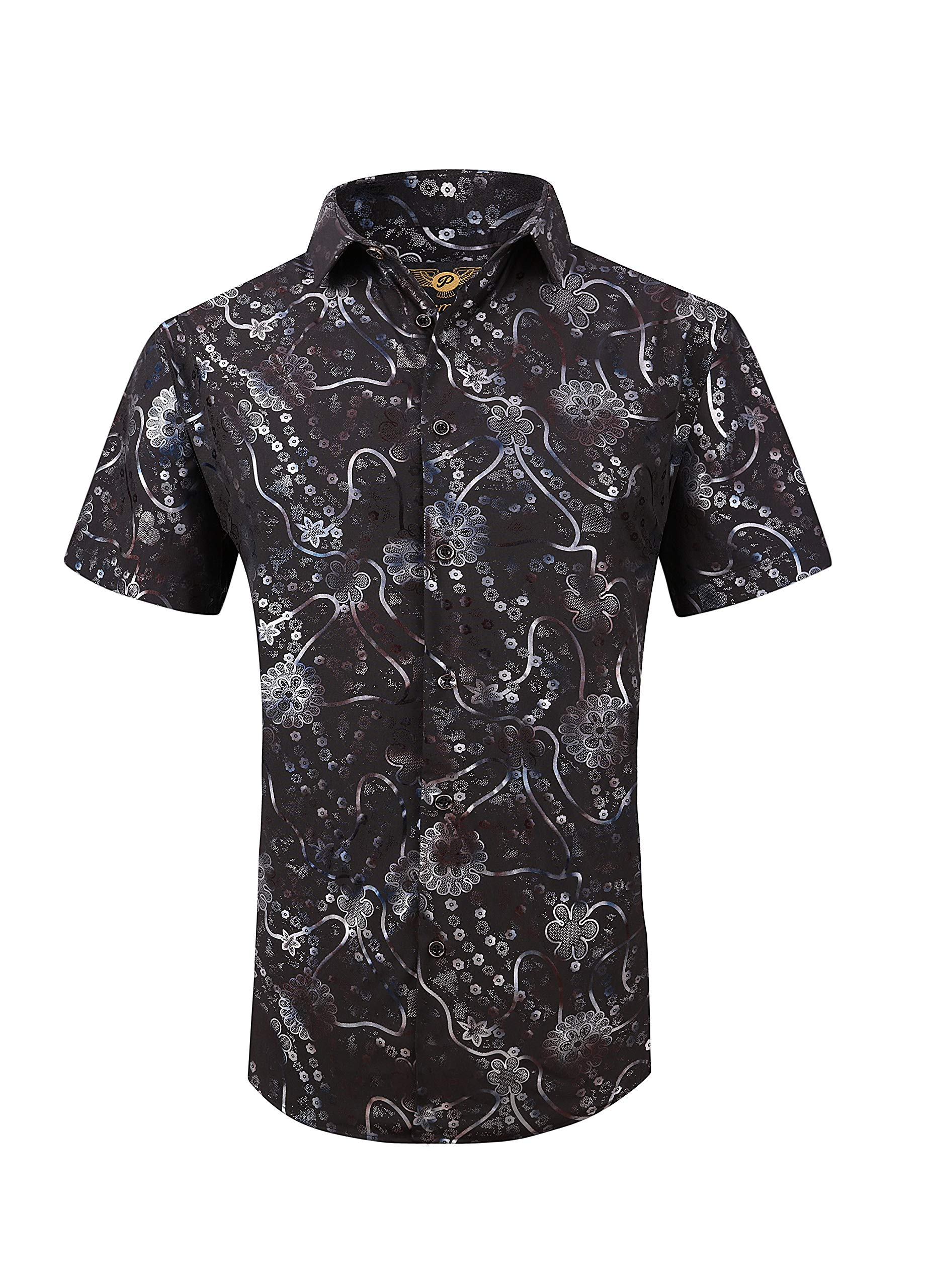 Premium Men's Designer Casual Dress Shirt - Short Sleeve Button Down Woven Shirt for Office, Party & Summer Outfits | Fashionable & Comfortable