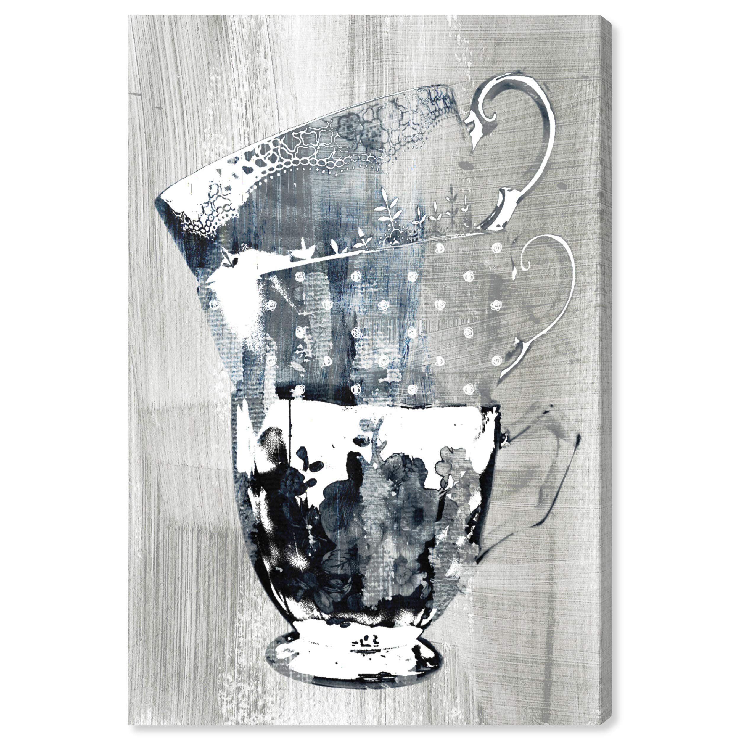 Oliver Gal Artist Co. Coffee Cups Screenprint Wall Art Canvas Print - 20