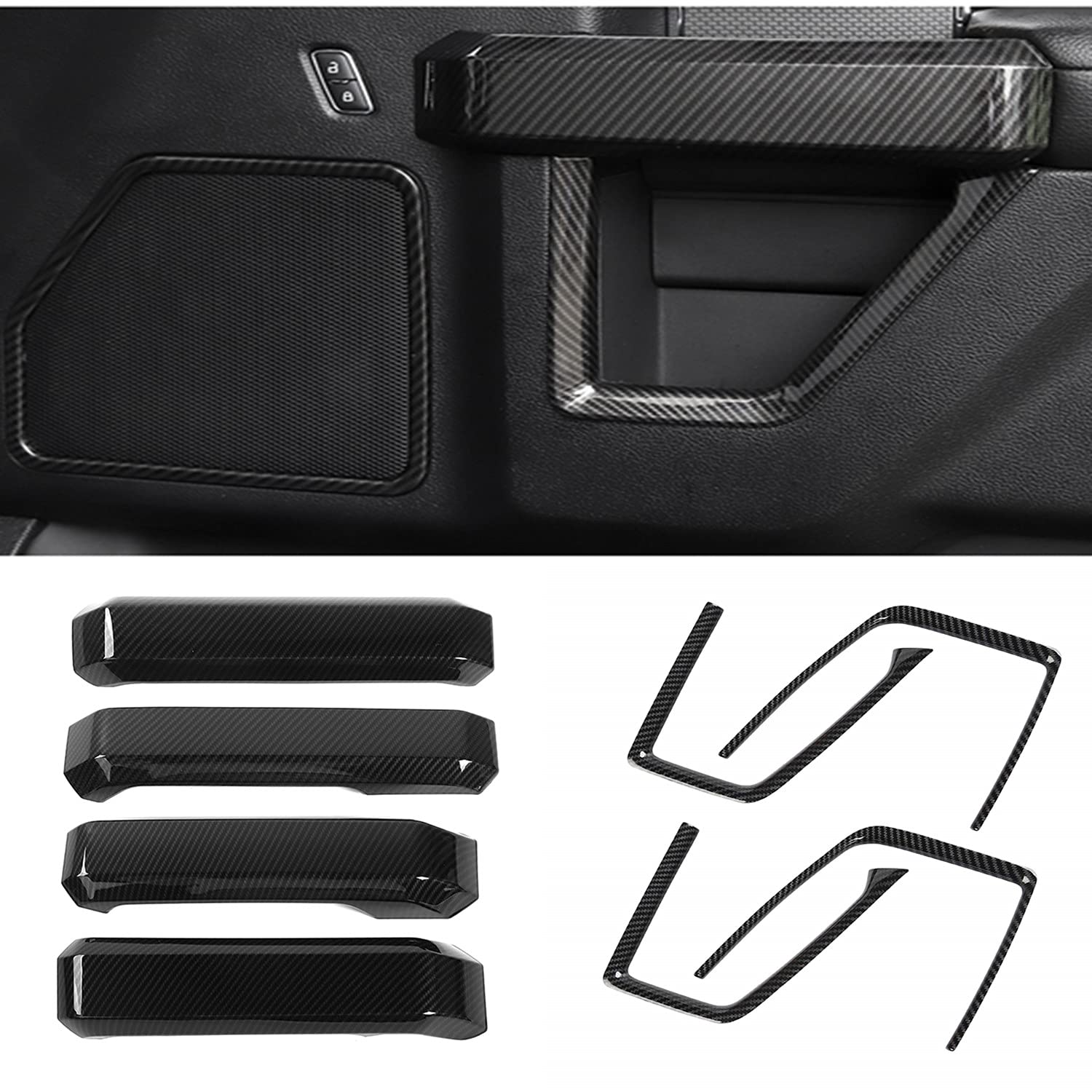 Ford F-150 F150 2015-2020 Interior Accessories Kit - 17pcs Steering Wheel Trim, Door Handle Decor, Air Vent Covers & Armrest Strips | Upgrade Your Truck Cabin Style for Road Trips & Daily Commutes