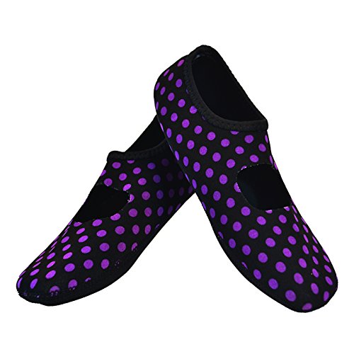 Black/Purple Polka Dots