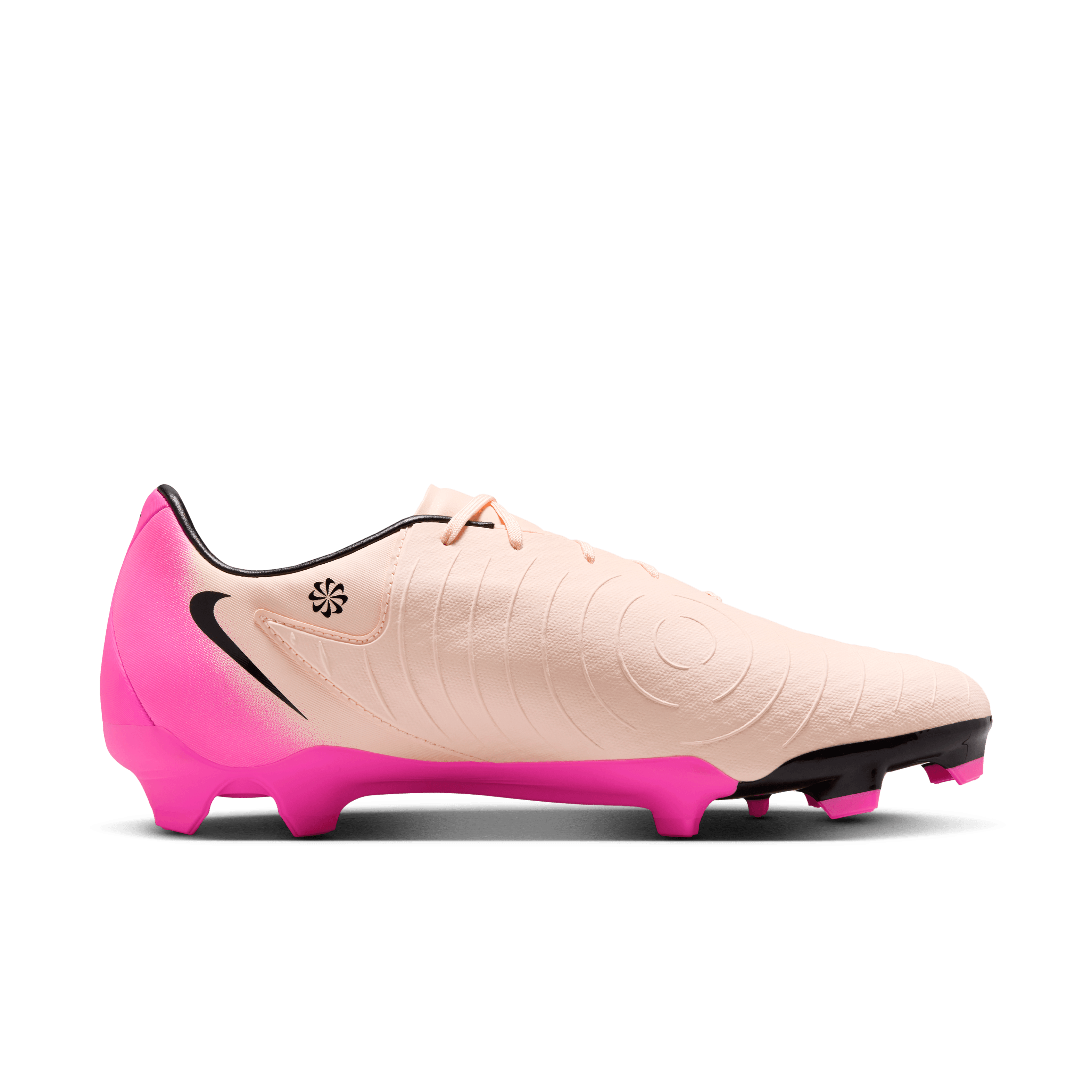 Nike Phantom GX 2 Academy FG/MG Soccer Cleats - Crimson Tint/Black/Pink Blast - Firm Ground & Multi-Ground Football Boots for Men - Perfect for Training and Matches