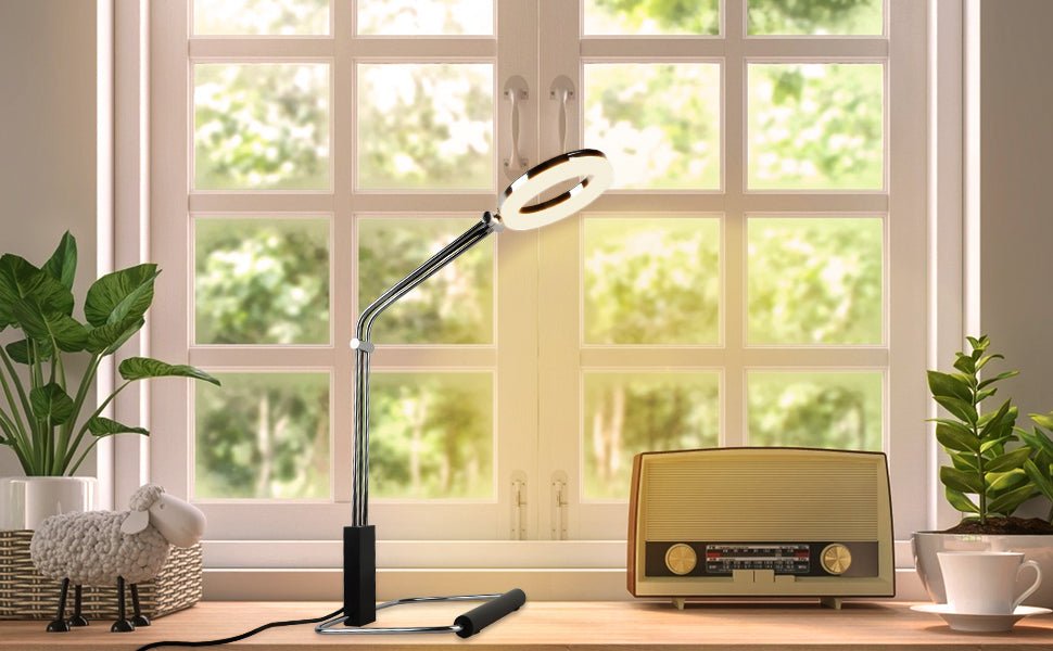 Depuley Minimalist Desk Lamp - Adjustable Angle 5W LED Warm Light, Modern Industrial Table Lamp with Plug-in Cord for Study, Office, Art & Work Lighting | Stable Base | Perfect for Home Office, Bedroom Nightstand & Reading Nook