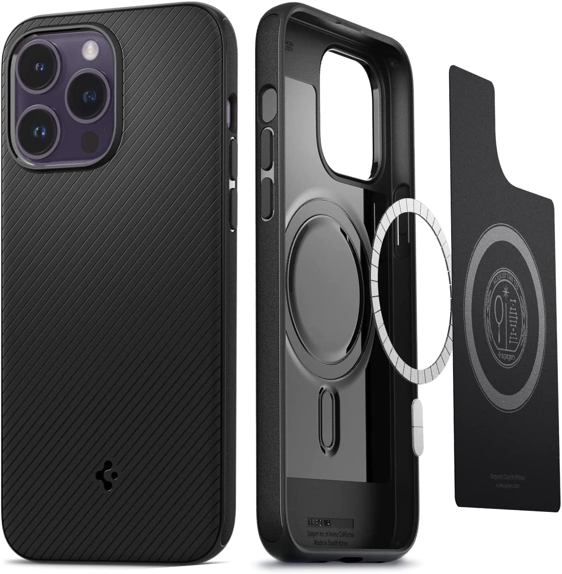 Premium Matte Black iPhone 14 Pro Case with MagSafe Compatibility - Perfect for Work, Travel & Everyday Protection