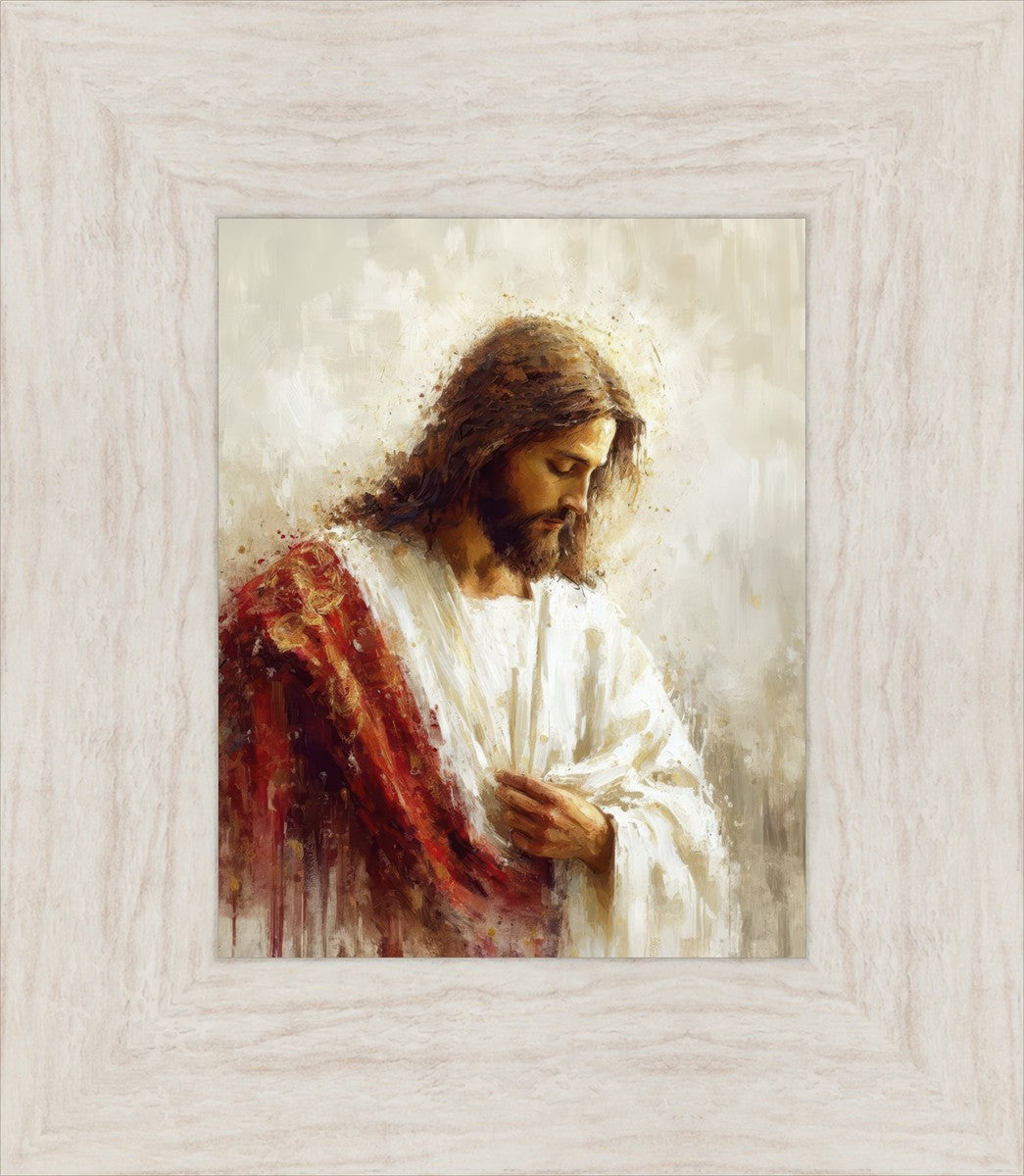 Jesus Christ in Red Robes - Religious Wall Art for Home & Church Decor - Perfect for Prayer Rooms, Sunday Schools & Christian Gifts