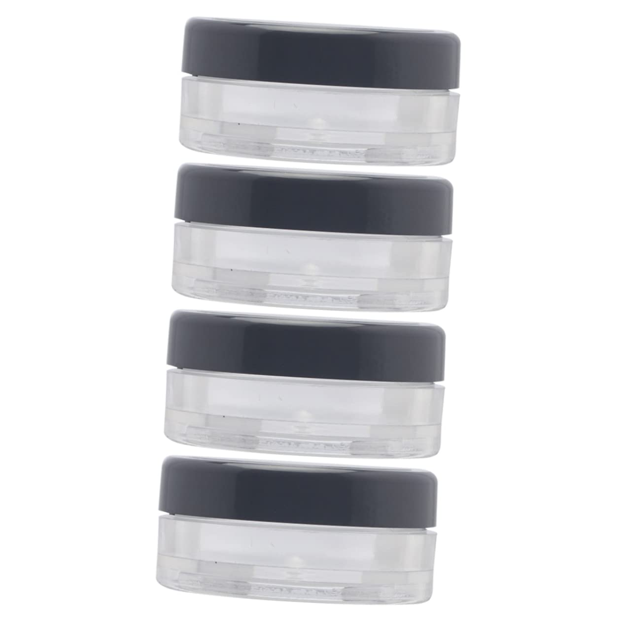 Minkissy 4-Piece Clear Travel Makeup Powder Box Set - Blush, Loose Powder & Toiletry Containers with Puff | Compact Portable Cosmetic Jars for Face Powder, Foundation & Makeup On-The-Go (Perfect for Travel, Gym & Daily Touch-Ups)