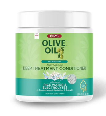 ORS Olive Oil & Rice Water Deep Conditioning Treatment - 20oz for Dry, Damaged Hair - Hydrating Hair Mask for Salon-Quality Shine & Softness at Home