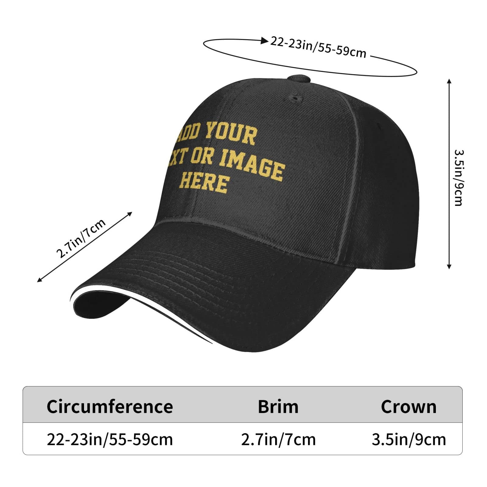 Custom Embroidered Baseball Caps - Add Photos, Logo, or Text for Personalized Hats for Men & Women - Adjustable Snapback & Fitted Styles - Perfect for Sports, Gifts, and Brand Promotions