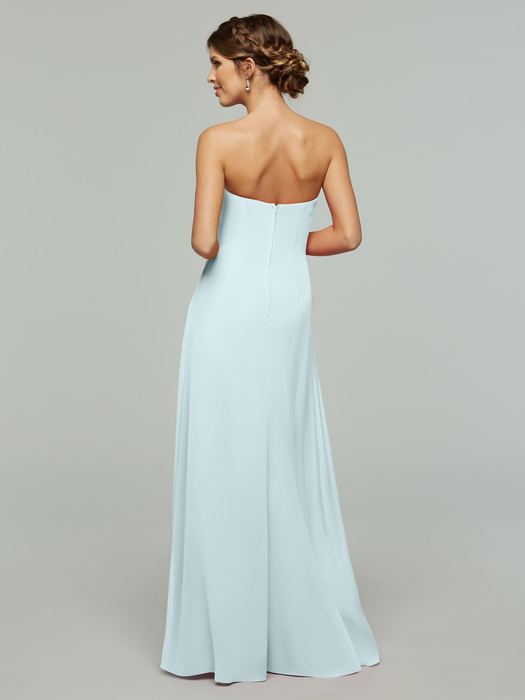 Elegant 80046 Chiffon Sheath Bridesmaid Dress with Sweetheart Neckline - Perfect for Weddings, Formal Events & Special Occasions