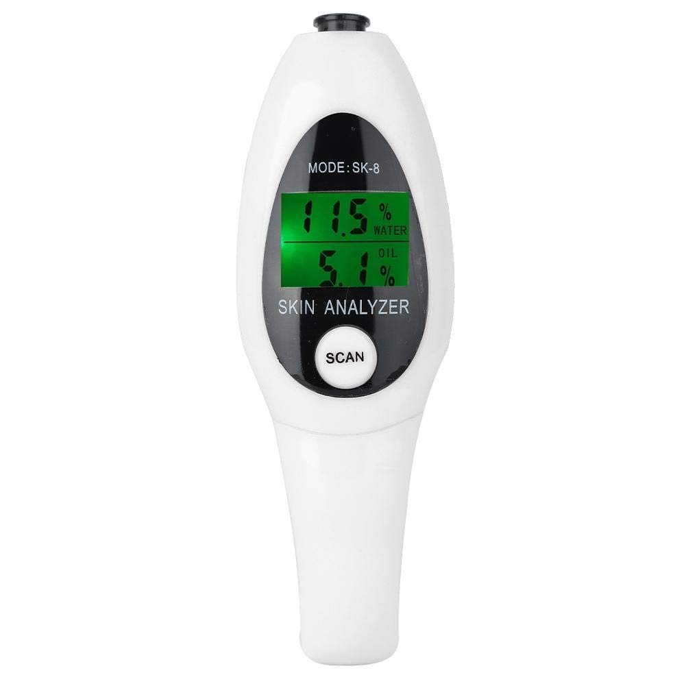 **Digital Skin Analyzer with LCD Display - High Sensitivity Moisture & pH Tester for Face Care | Home, Travel & Salon Use | Portable Skin Testing Device (White)**    *Usage Scenarios: Perfect for personal skincare routines, professional beauty salons, spa treatments, and on-the-go skin health monitoring during travel.*