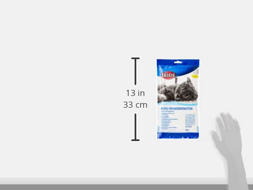 TRIXIE Simple'n'Clean Cat Litter Tray Bags - 10 Pack (46 x 59 cm, Size L) for Quick & Easy Cleaning | Durable Waste Disposal Solution for Cat Owners | Perfect for Home, Travel & Multi-Cat Households