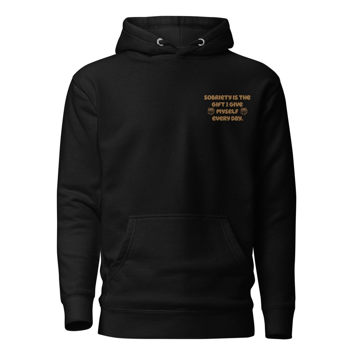 Sobriety Hoodie with Embroidered Daily Reminder - Thoughtful Sobriety Gift for Recovery & Support - Perfect for AA Meetings, Sober Living & Everyday Wear