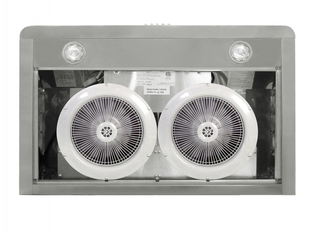 30 Inch Slim DR2 Twin Motor Under Cabinet Range Hood - Powerful Kitchen Ventilation for Smoke, Odor & Grease Removal - Perfect for Home Cooking & Grilling