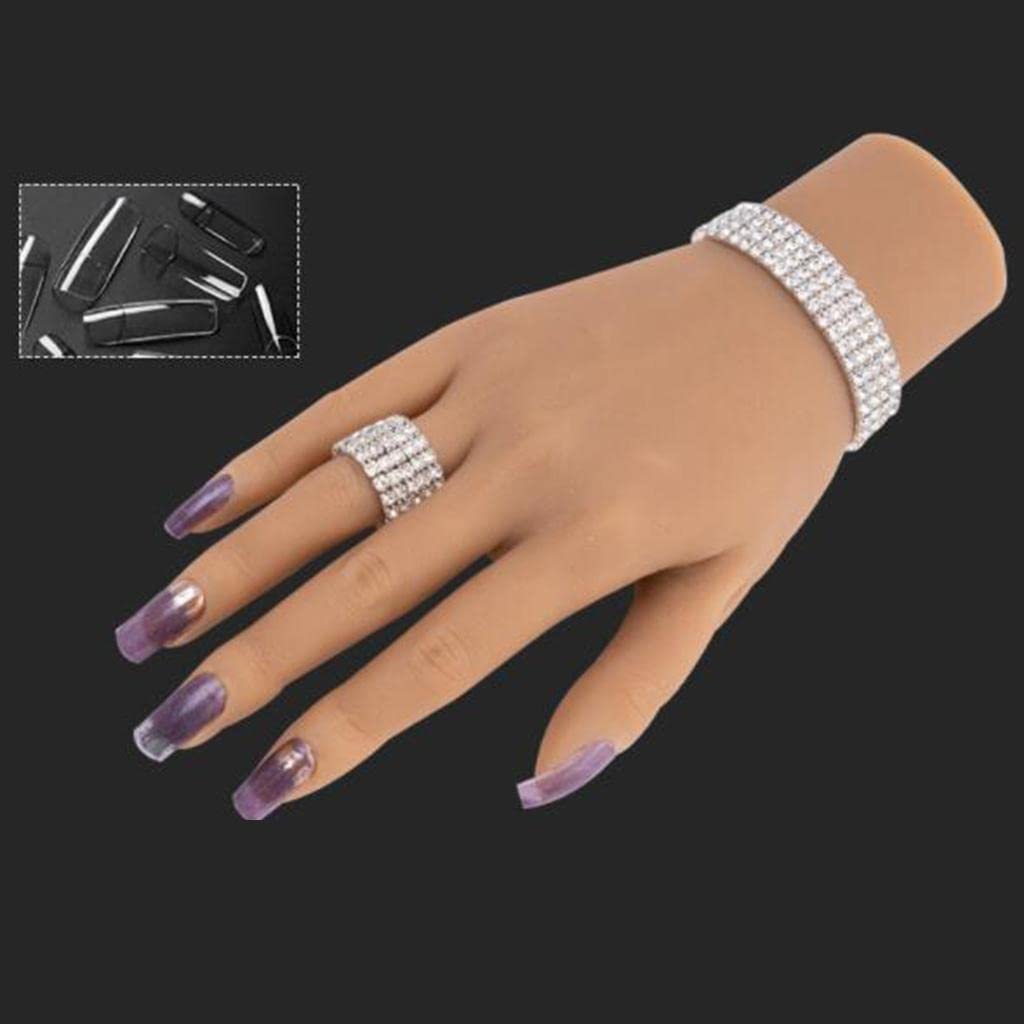 Professional GAH Nail Practice Hand for Acrylic Nails - Flexible & Adjustable Mannequin Hand with Realistic Finger Joints - Perfect for Nail Art Training, Salon Practice & DIY Nail Design at Home