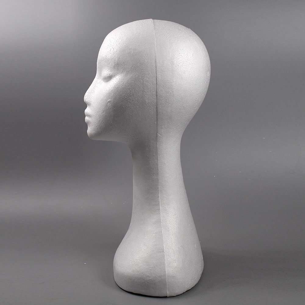 White Wig Head Mannequin - Female Display Stand for Wigs, Jewelry, Hats & Headphones | Perfect for Salon Styling, Home Storage & Retail Store Displays