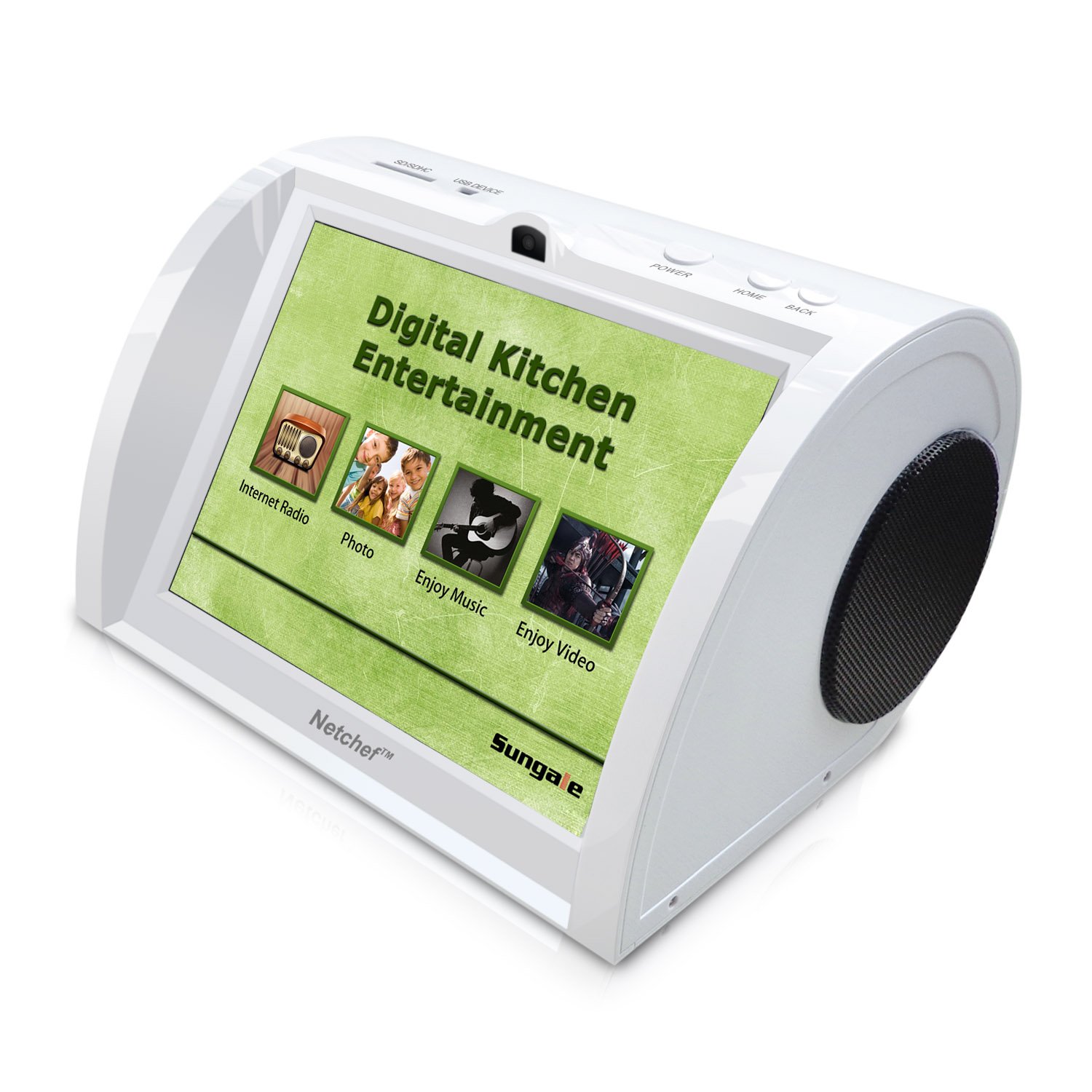 Internet Radio with Hi-Fi Speakers | 8” HD Touchscreen | 15K+ Global Radio Stations | Stream Music, Movies & Audiobooks | Auto Wi-Fi | Social Media & Recipe Access – Perfect for Home Entertainment, Kitchen Use & Relaxation