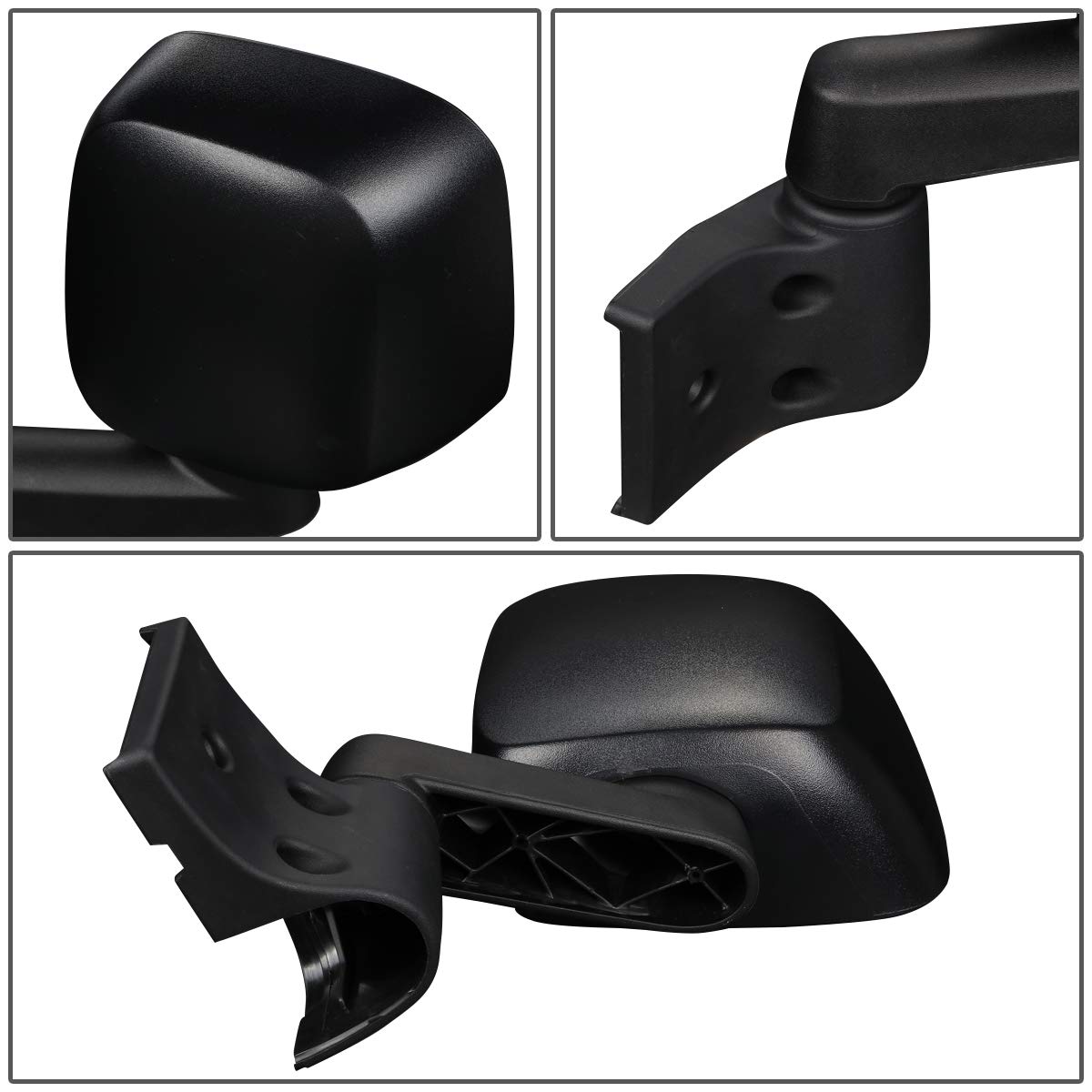DNA Motoring OEM-MR-CH1320234 Side View Mirror Replacement for 2003-2004 Jeep Wrangler - Manual Adjust Left Driver Side Mirror - Perfect for Off-Roading & Daily Commuting