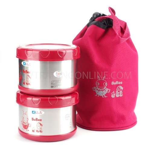 Stainless Steel Vacuum Lunch Jar - K1000R Red | Hot Food Container for Work & School