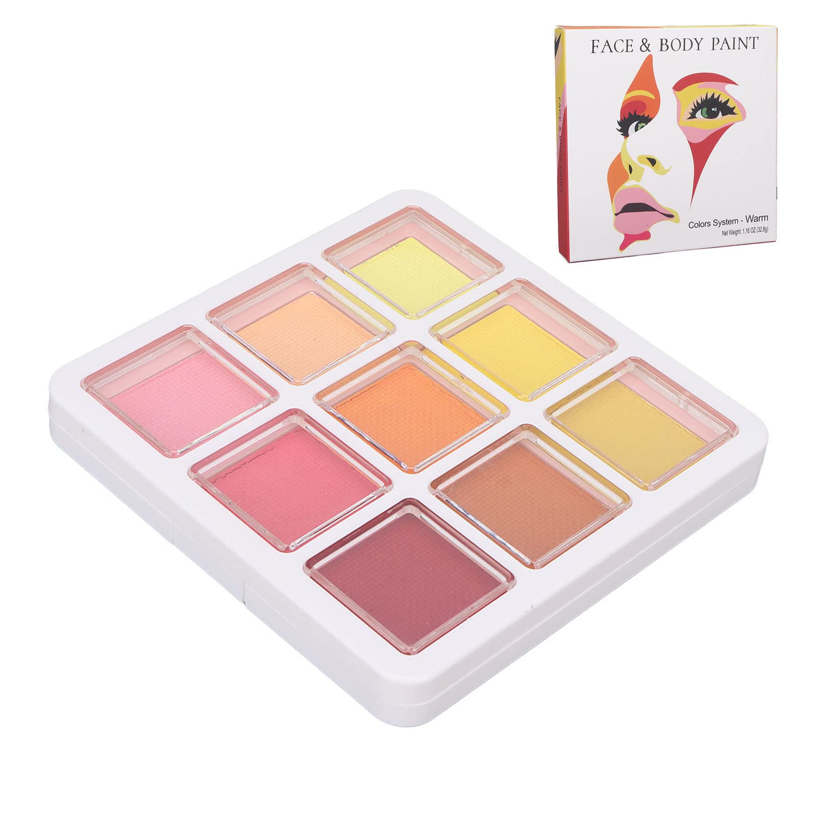 9-Color Hypoallergenic Face Painting Kit - Matte Body Paint Palette for Halloween & Cosplay (1.2oz) | Safe for Kids & Adults | Perfect for Costume Parties, Theater Makeup, and Face Art